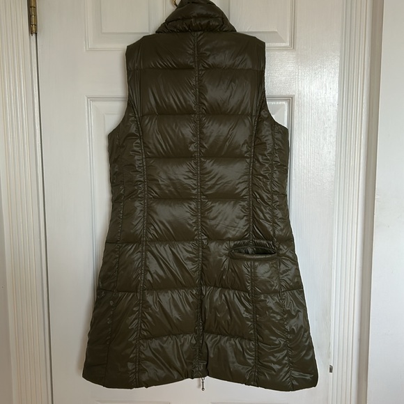 Kismet long down puffer vest, olive green, XS - Picture 2 of 7